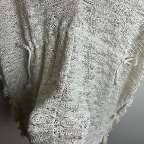 L Space Washed Ashore Knit Fringed Swimsuit Cover Up Poncho One Size - Picture 8 of 10